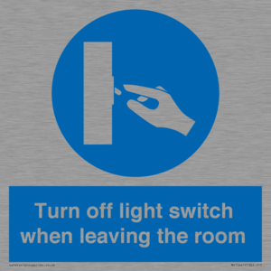 Turn off light switch when leaving the room